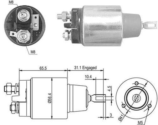 MAGNETI MARELLI Тяговое реле, стартер 940113050380